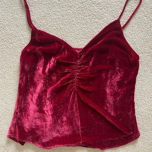 Reformation Jasper Top in Crimson Size L